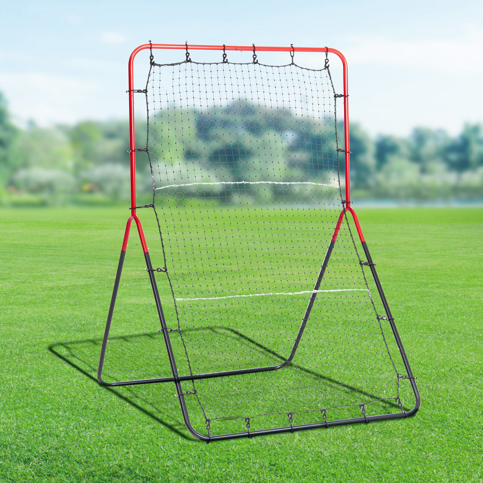 VEVOR Baseball And Softball Rebounder Net 3x4.5 ft PitchBack 3-Way Trainer