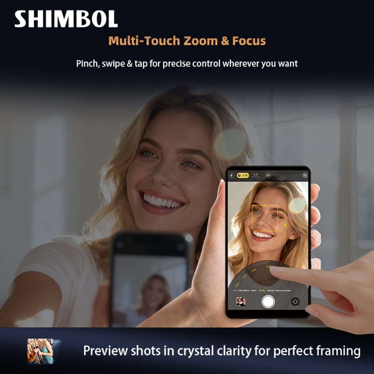 Shimbol CP5 Ultra 5" Vlog Selfie Monitor Screen iPhone Touchscreen Phone Monitor