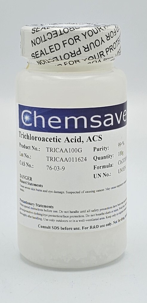 Trichloroacetic Acid, ACS, 99+%, 100g