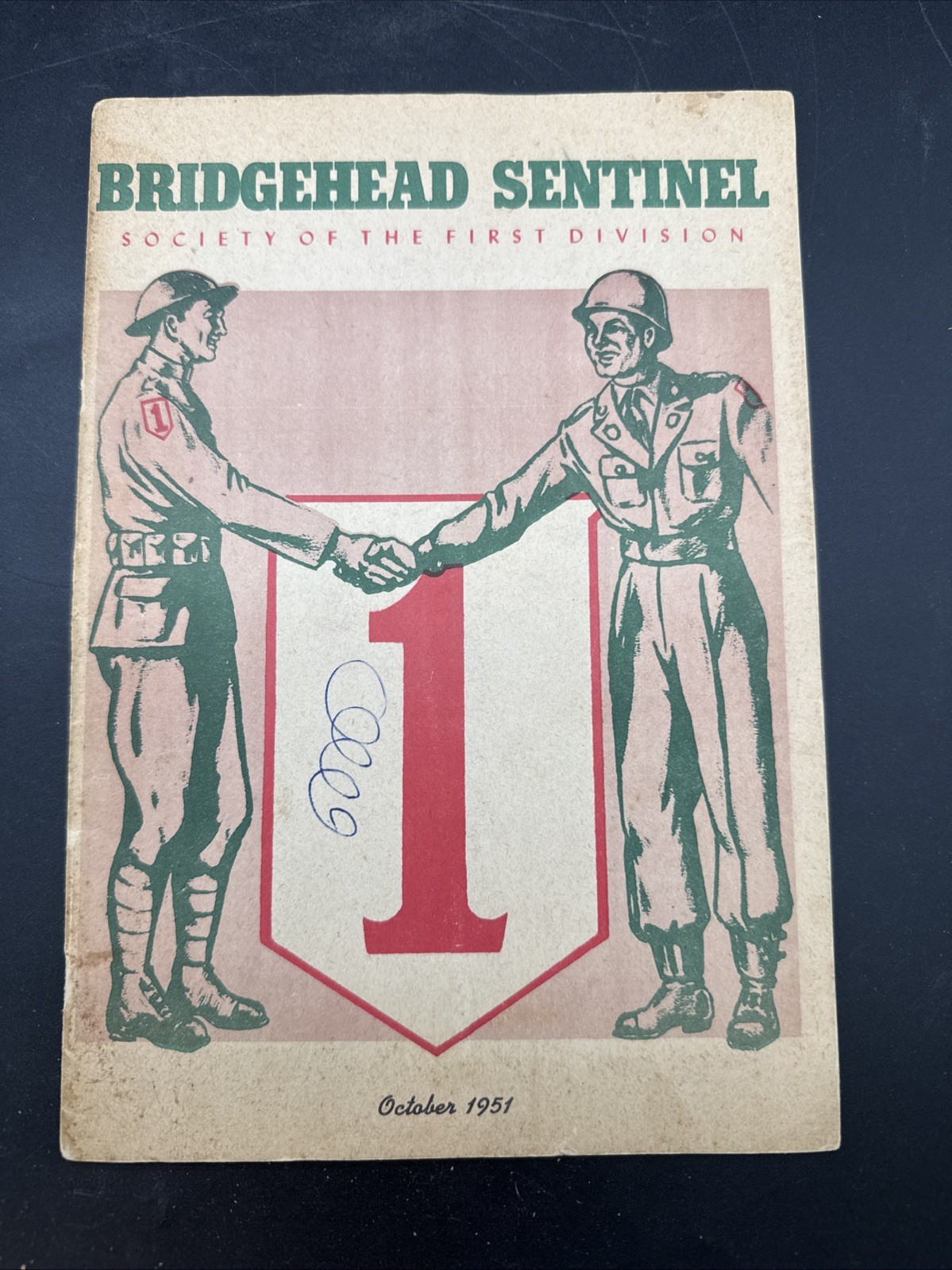 Vintage 1st Infatnry Division Bridgehead Sentinal Oct. 1951 booklet Big Red One