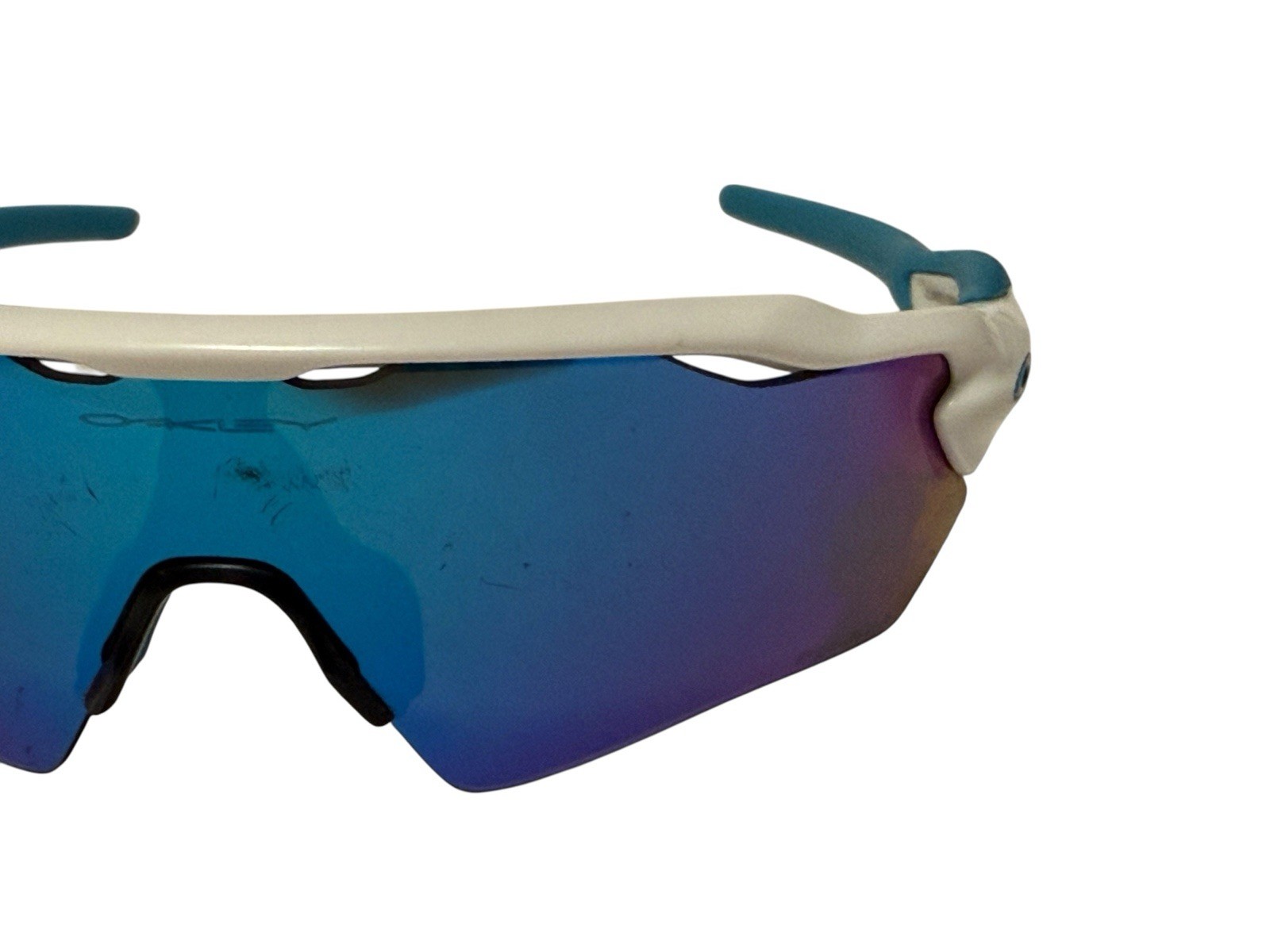 Oakley Radar EV XS OJ9001 White Blue Iridium Shield Sunglasses Cycling Youth TLC