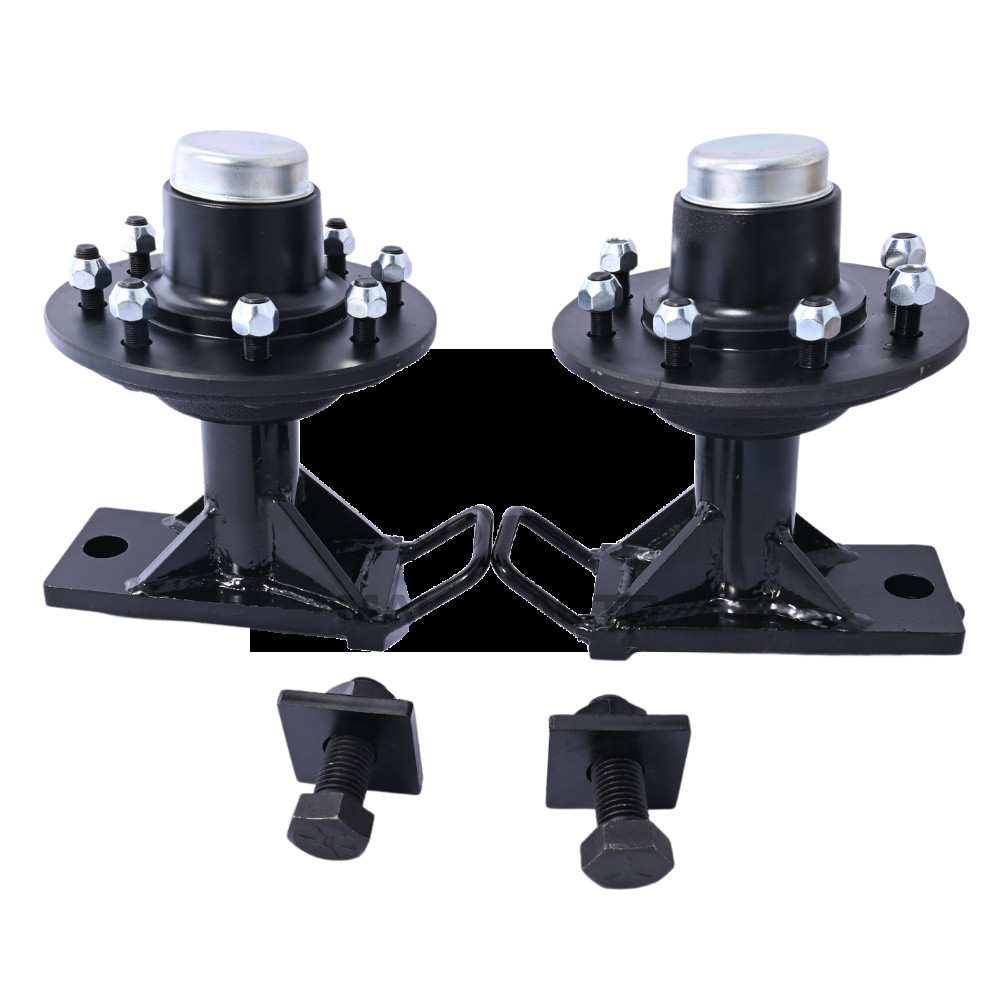 NEW 8 x 6.5 Lug 9000LB Shipping Container Wheels, Bolt-on Spindle Kit (Pair)