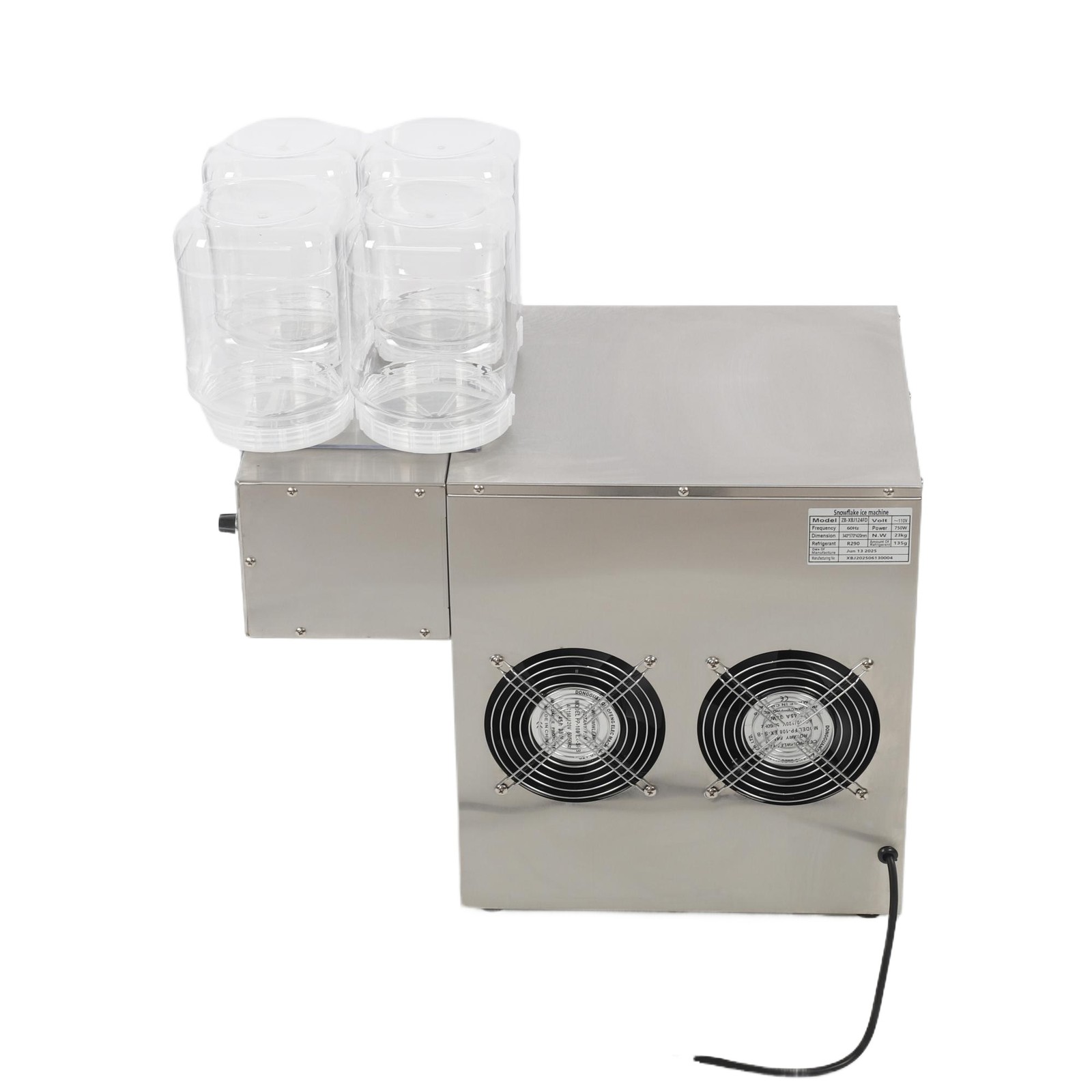 4Barrels Snowflake Ice Machine SnowCone Maker AirCooling System SmartTouchScreen