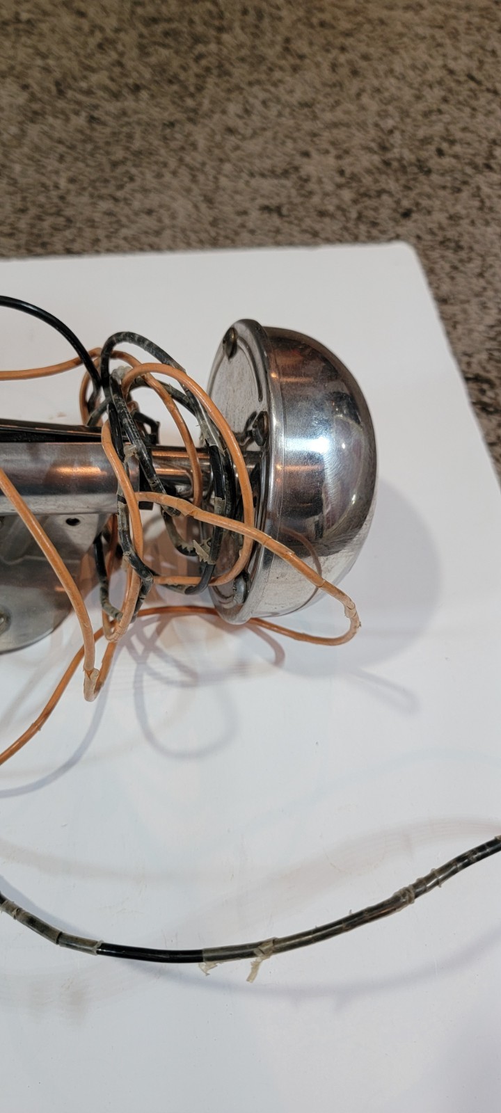 Vintage 13" Stainless Steel Single Trumpet Marine Horn 12V Made In Japan