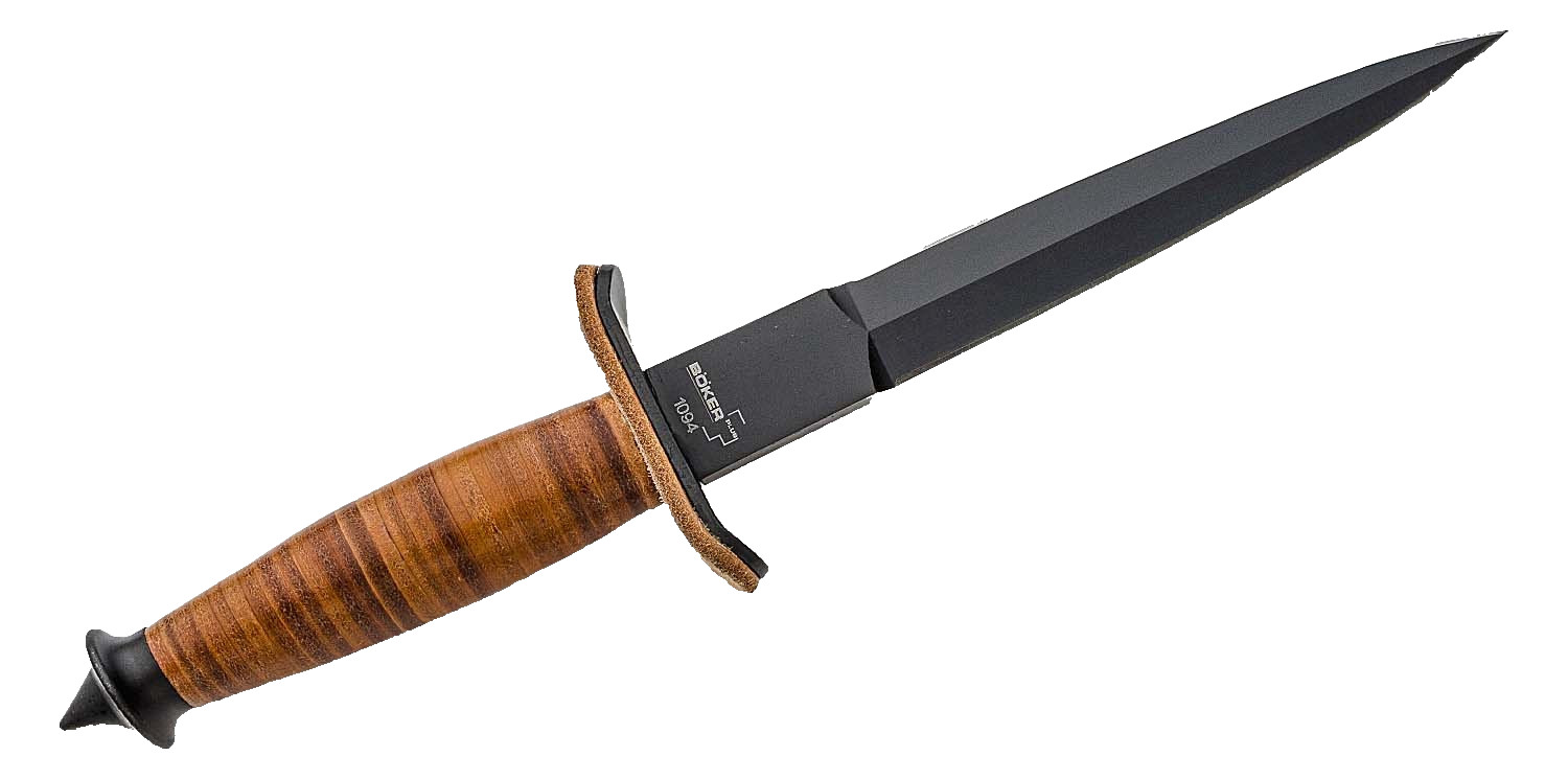 Boker Plus V-42 Devil's Brigade 7" dagger knife Sk-85 Double Edged Steel Blade