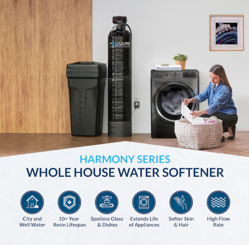 Aquasure Harmony 64000 Grain Water Softener Whole House System Free Shipping