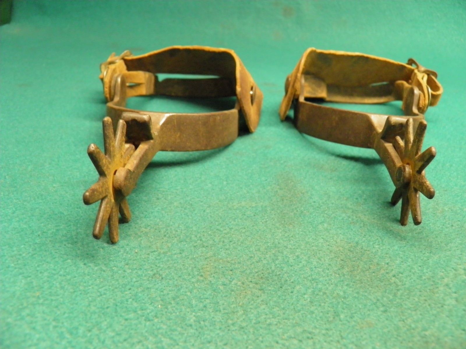 NICE OLD VINTAGE PAIR OF CROCKETT WESTERN COWBOY SPURS