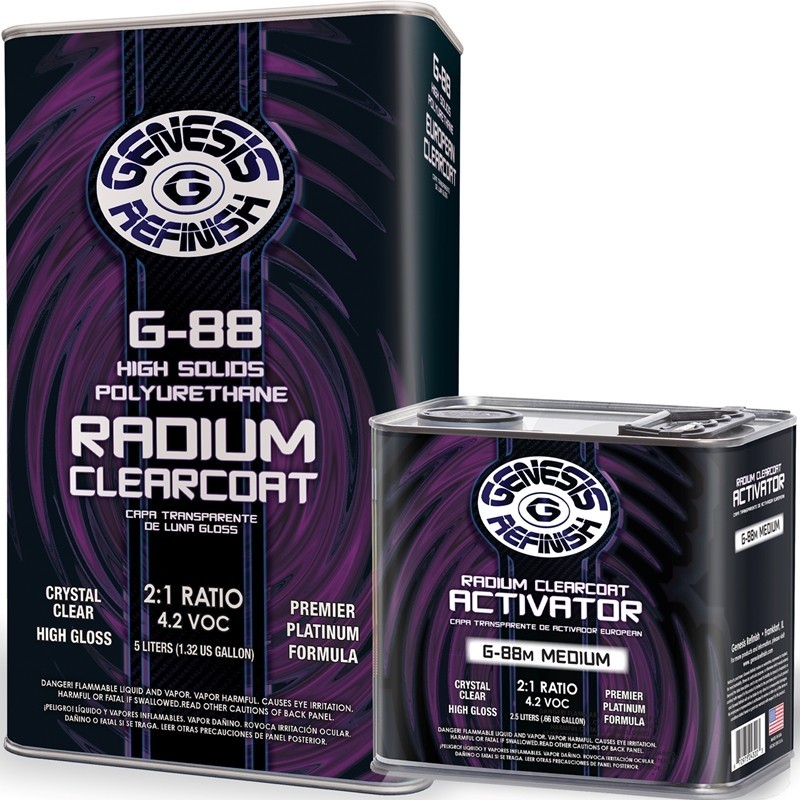 2K Urethane Clear Coat HS 2:1 7.5L Kit w/ Medium Hardener High Gloss