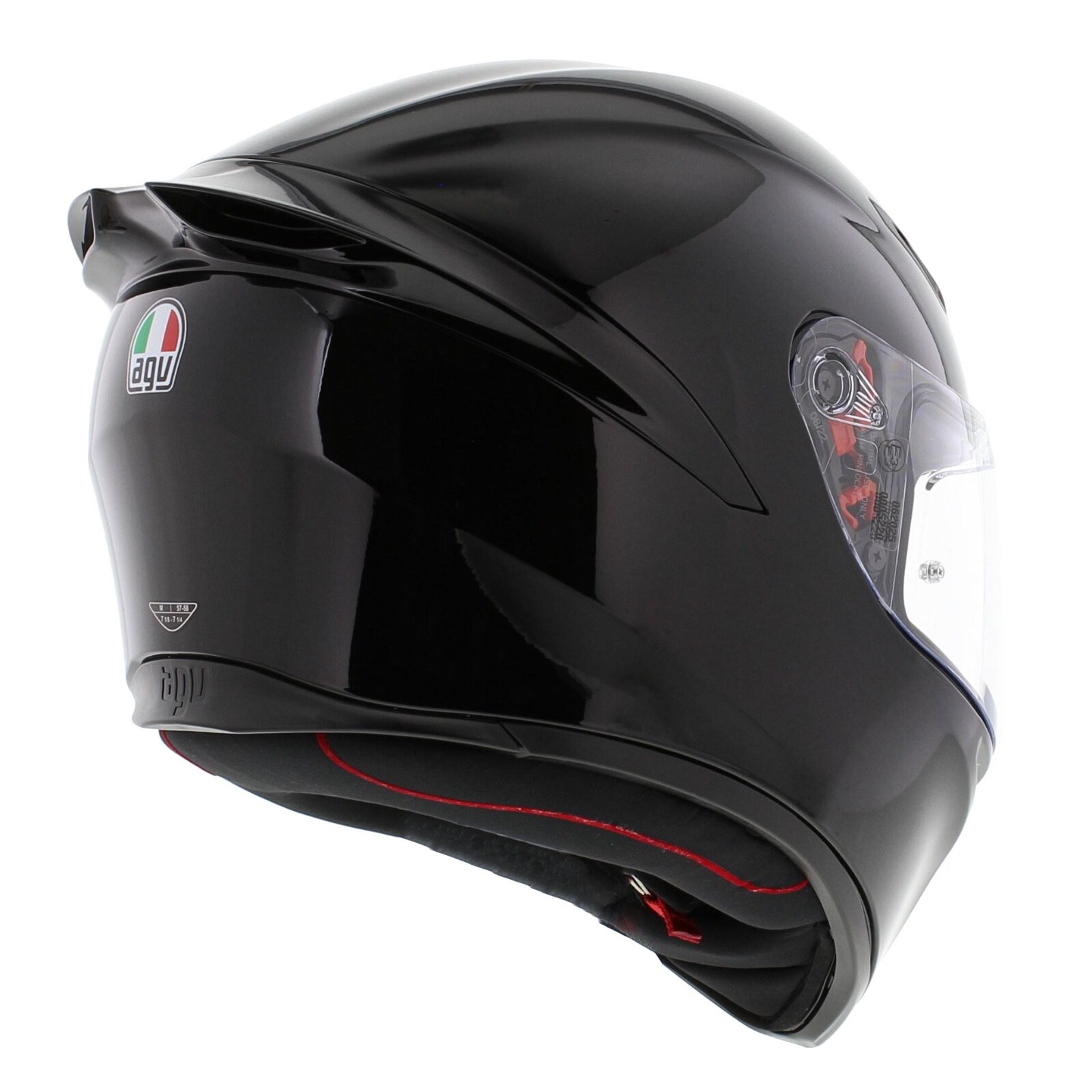 AGV K1-s ECE 22.06 Solid Gloss Black Full Face Motorcycle Helmet, 2206