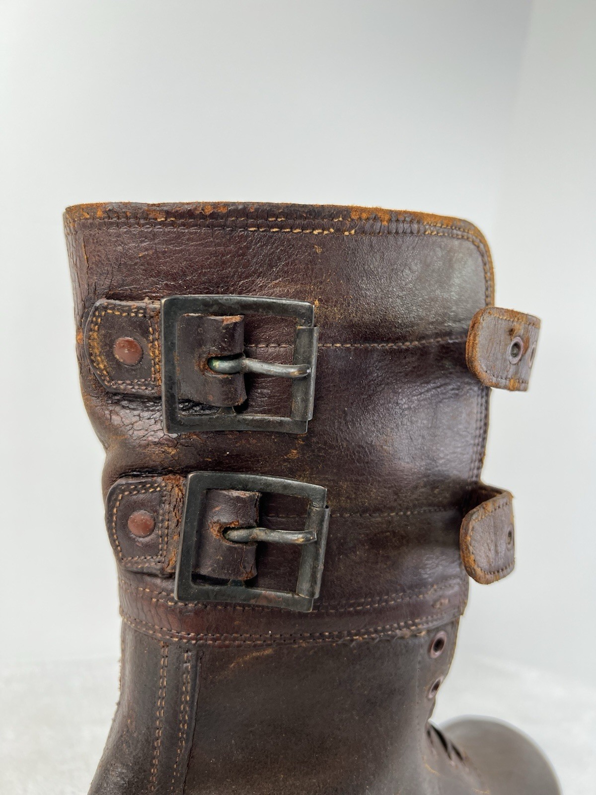 Vtg Wwii US Army Military M-1943 M43 Double Buckle Combat Boots 1940s Mens 10 E