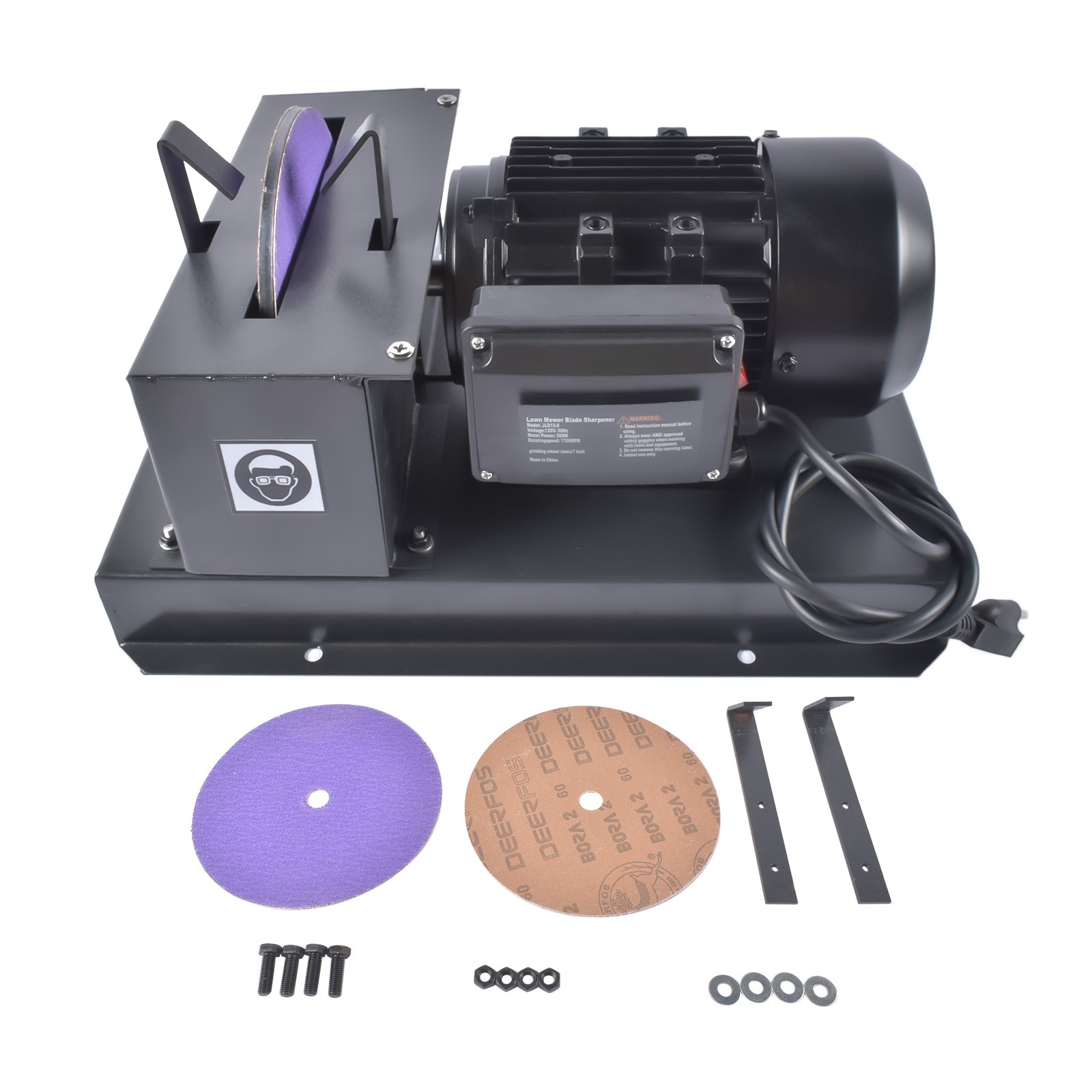 Brand New Blade Sharpener 2/3HP 500W 3.2A 120V 60Hz w/ 7" Ceramic Grinding Wheel
