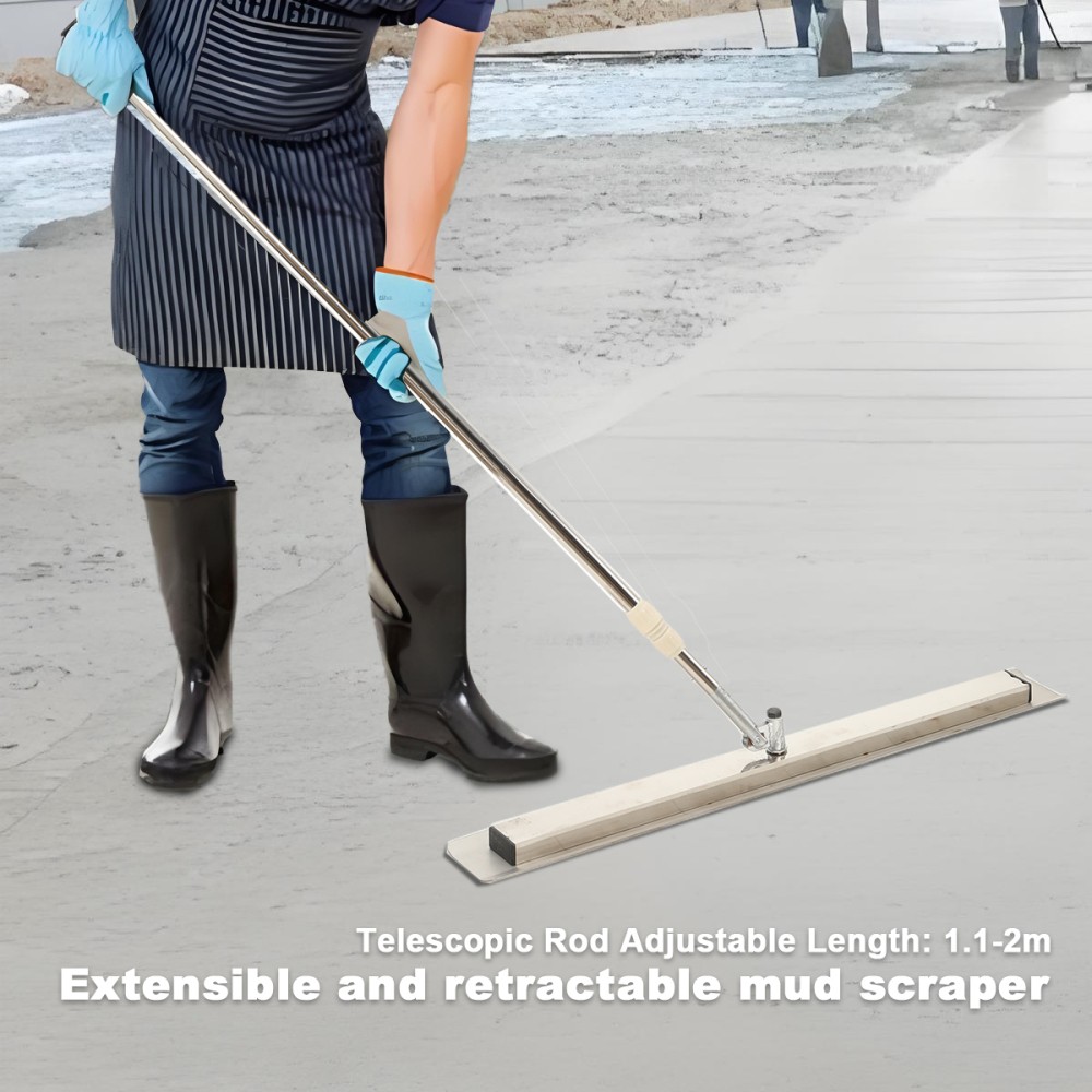 Long Handle Concrete Trowel Cement Surface Smoothing Tool With Finishing Shoes