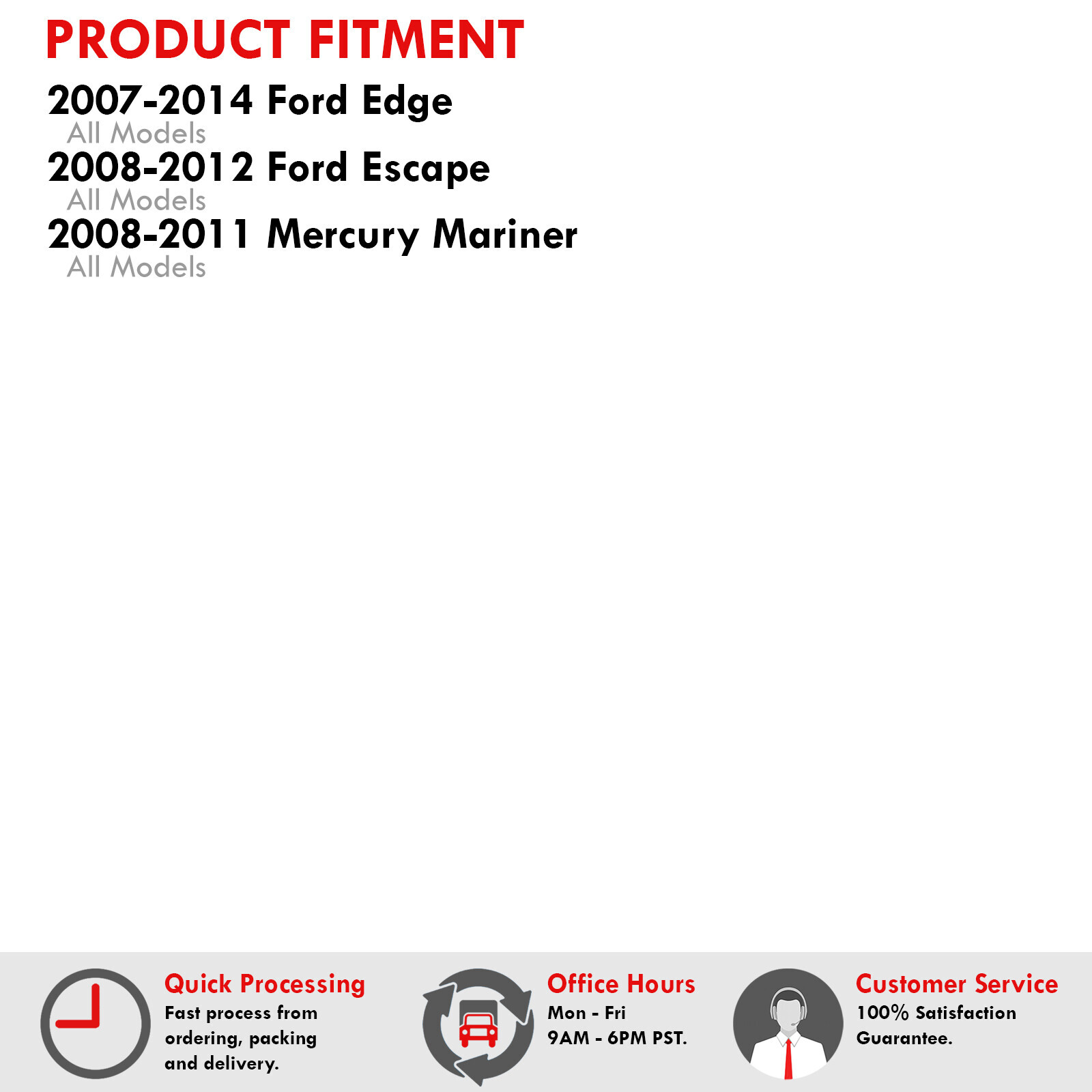 White LED License Plate Lights Housing Tag Lamps For 2007-2014 Ford Edge Escape