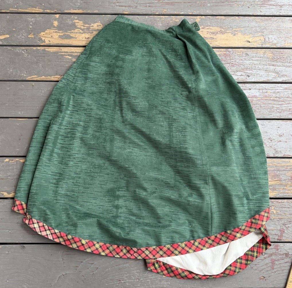 Victorian Christmas Costume 3-Piece Dickens Caroler Dress Bodice Skirt Set