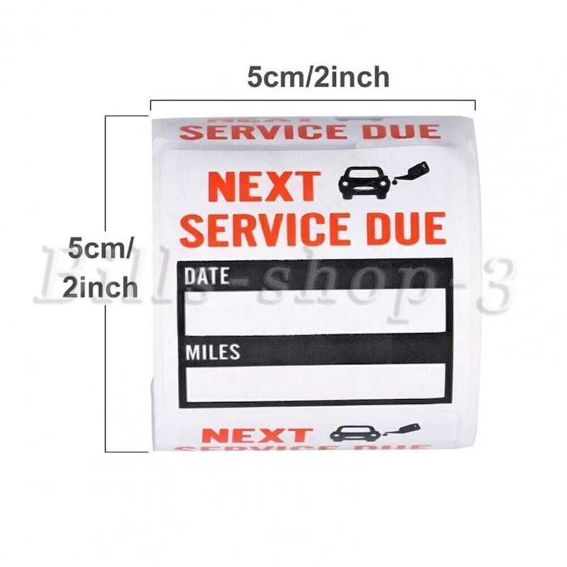 300PCS Oil Change Service Reminder Stickers Window Lite Sticker Pack 2"x2" NEW