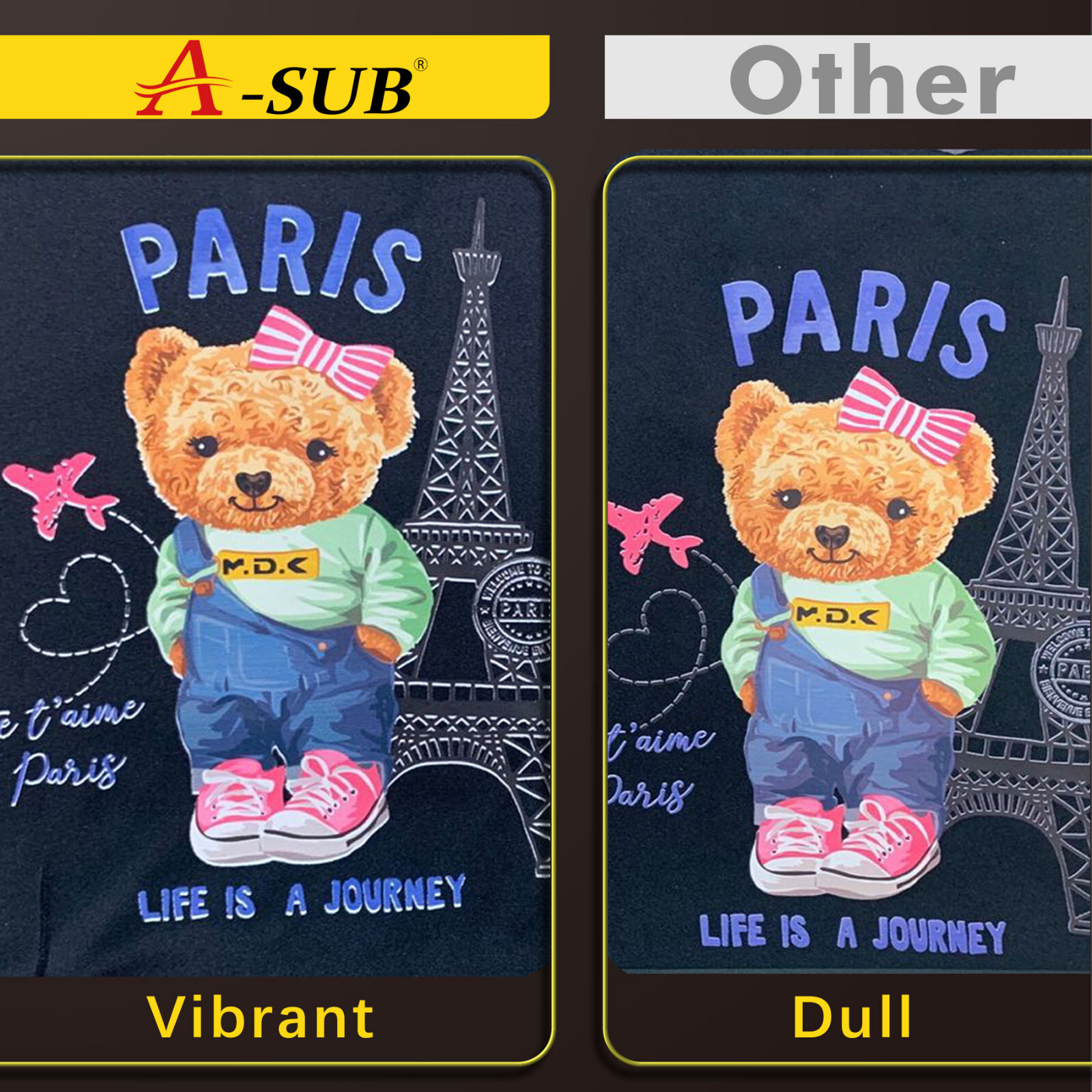 120PK A-SUB DTF Film Paper A4 Clear Subliamtion Paper PET Transfer Film 8.3x11.7