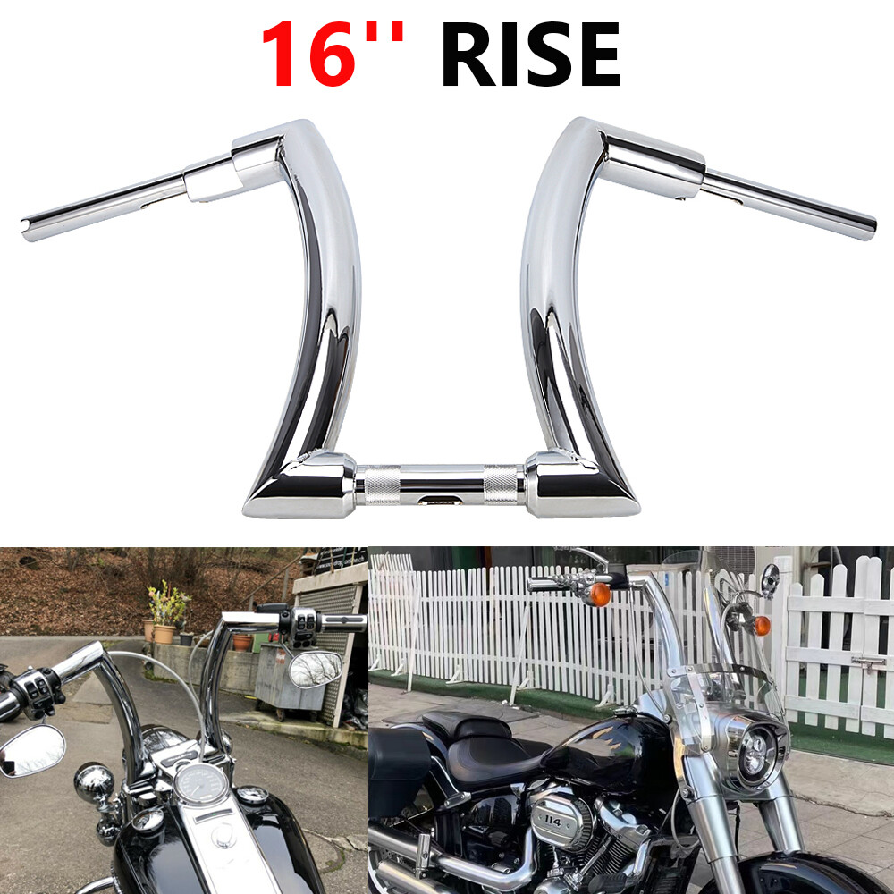 DNA MONSTER 16'' Rise Ape Hanger Fat Bars 2" Handlebar For Harley Fatboy Softail
