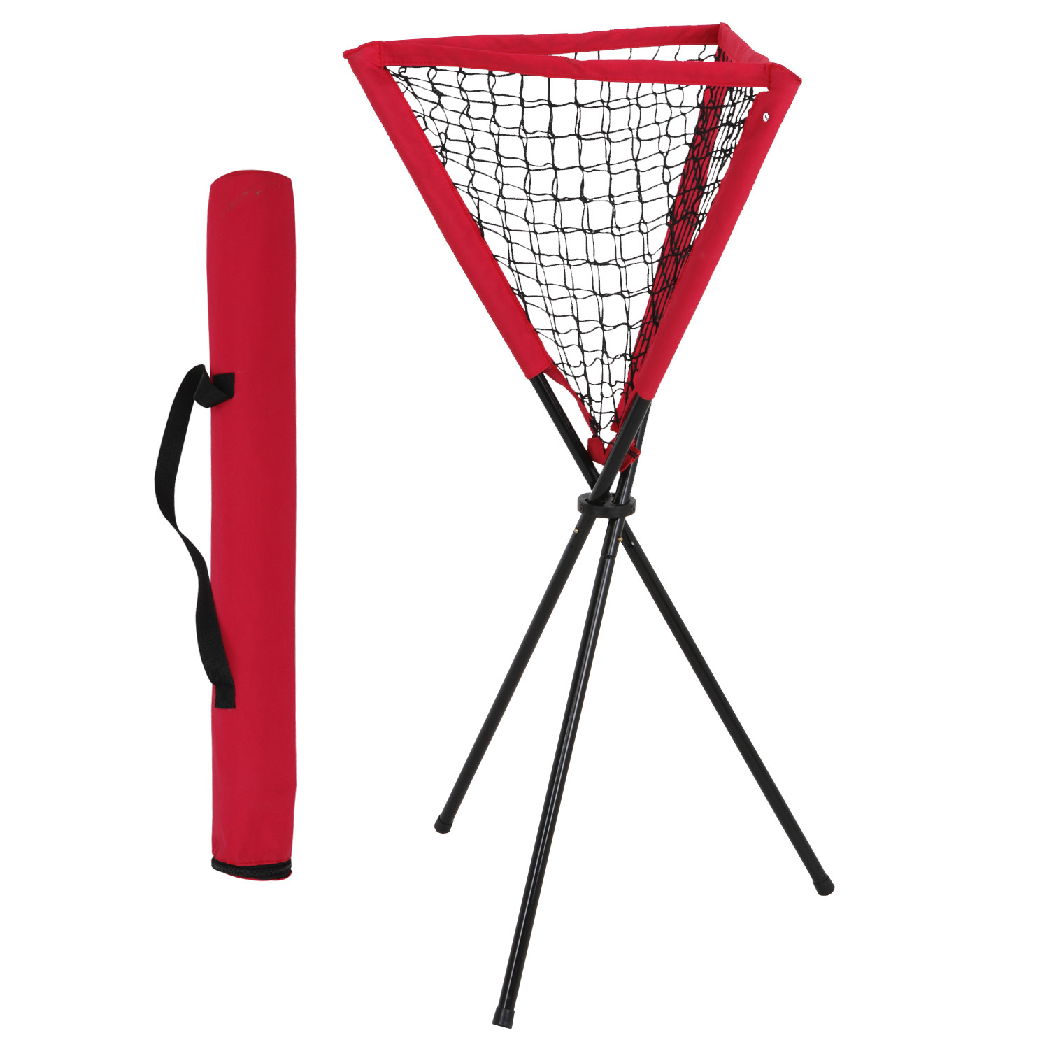 Portable Baseball Softball Batting Pitting Practice Ball Caddy w/Carrying Bag