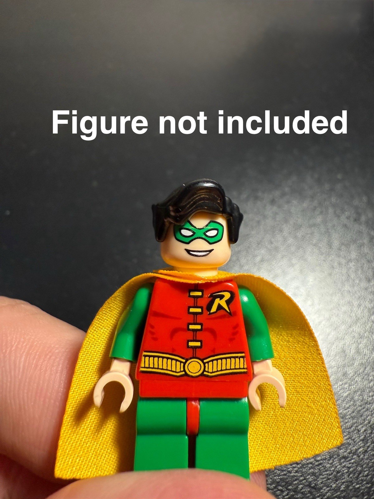 LEGO Robin Minifigure Black Wavy Compatible Hair Piece (43751) - Batcave 7783