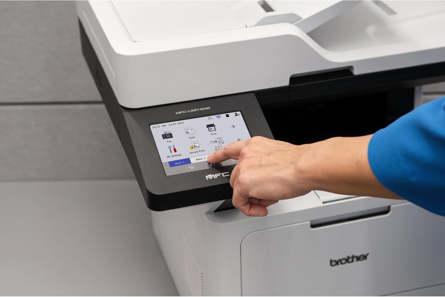 Brother MFCL5915DW Business Monochrome Laser All-in-One Printer, Low-cost Print