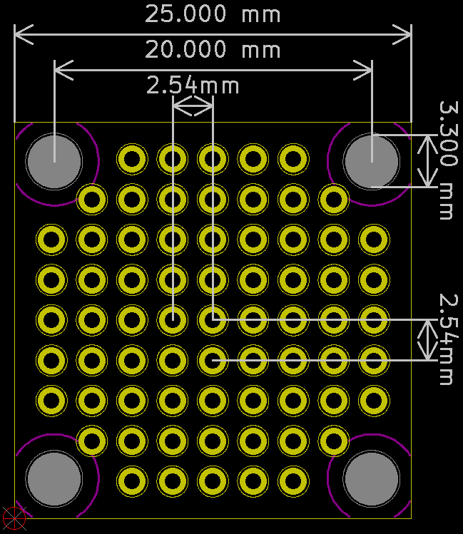 16 Pcs Black PCB Proto / Perf Boards Double Sided 25mm x 25mm (Panel of 16)