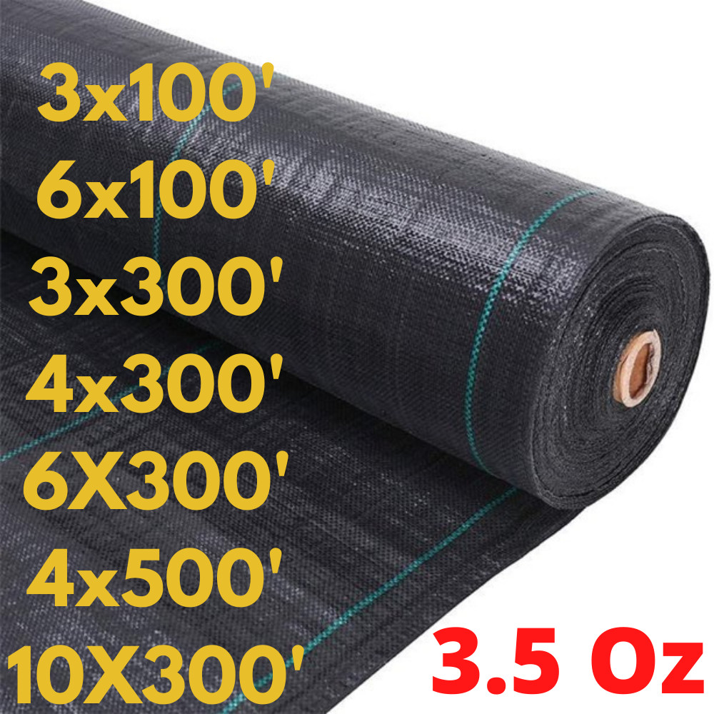 Heavy Duty Landscape Fabric 3.5 oz, Weed Barrier Garden Mat, Different Sizes