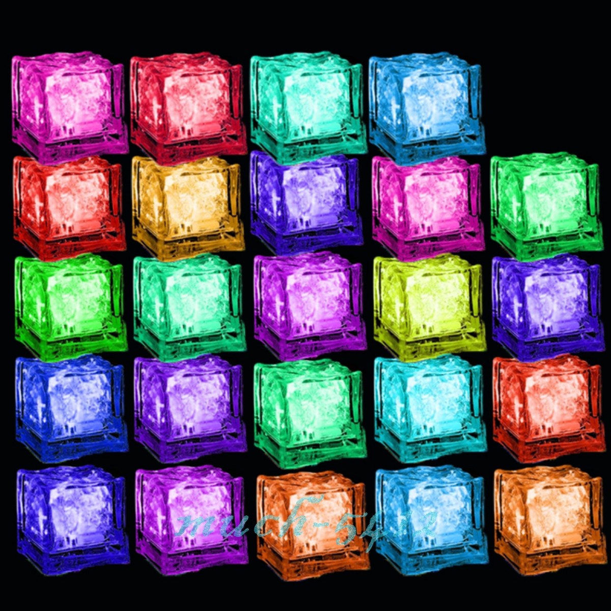 24 Light Up Ice Cube for Drinks Liquid Sensor LED Color Changing for Drinks Pond