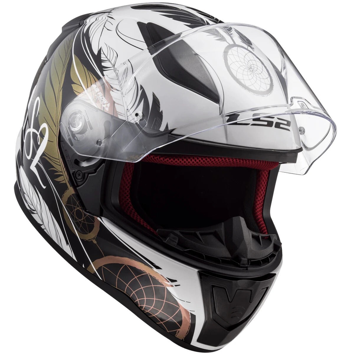 LS2 Rapid Full Face Motorcycle Helmet Solid Dream Catcher Chameleon/White 2XL