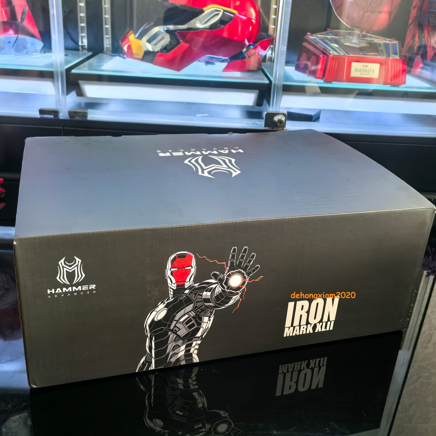 1/1 Iron Man MK42 Gauntlet Arm Wearable Cosplay Armor Voice/Remote control Prop