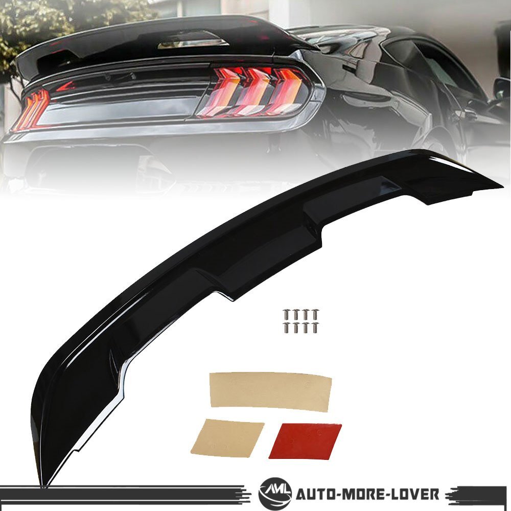 Glossy Black Trunk Spoiler Wing For 2015-2020 Ford Mustang GT350 GT500 Style ABS