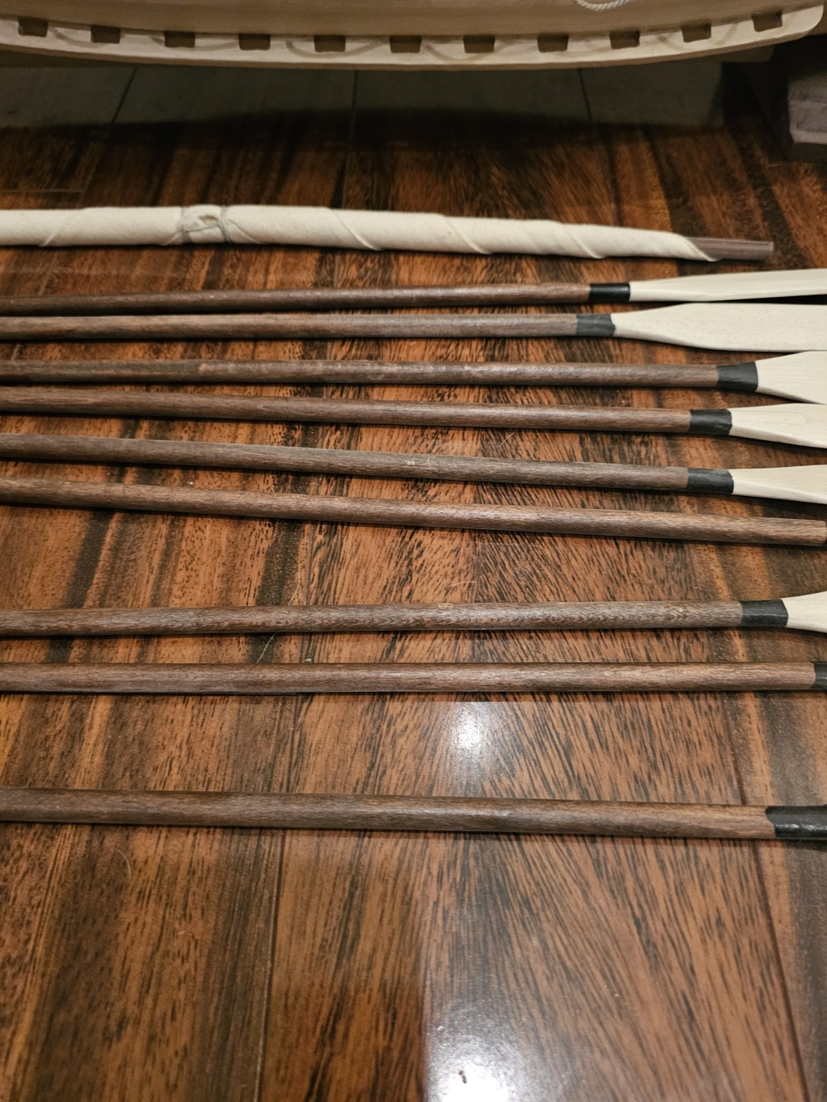 Vintage Liverpool #14 Wood Model Of Titanic Lifeboat, 31" W/Oars, Mast &...