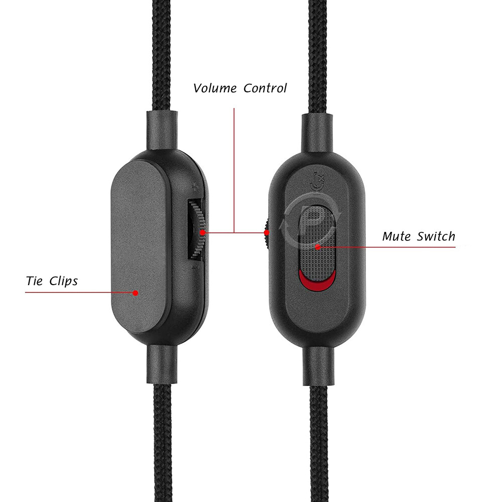 Replacement Audio Cable for Logitech G433 G233 G Pro X Gaming Headsets w/ Remote