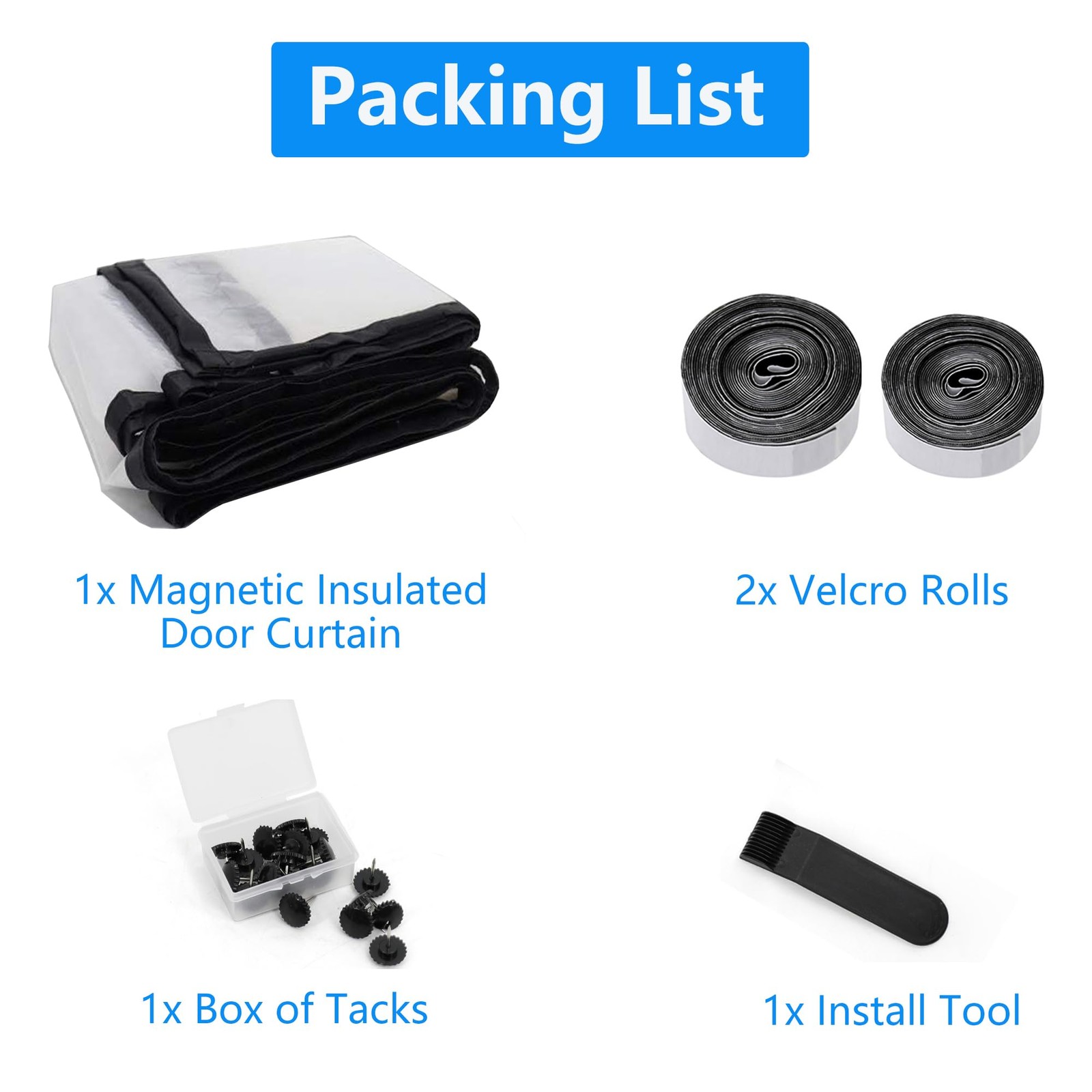 Magnetic Thermal Insulated Door Curtain,Waterproof EVA Door Cover,Fit Doors S...