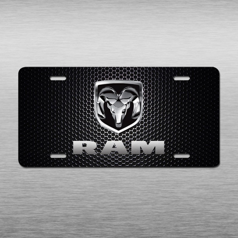 Black RAM 1500 2500 Art Novelty Vehicle License Plate Aluminum Car Auto Tag
