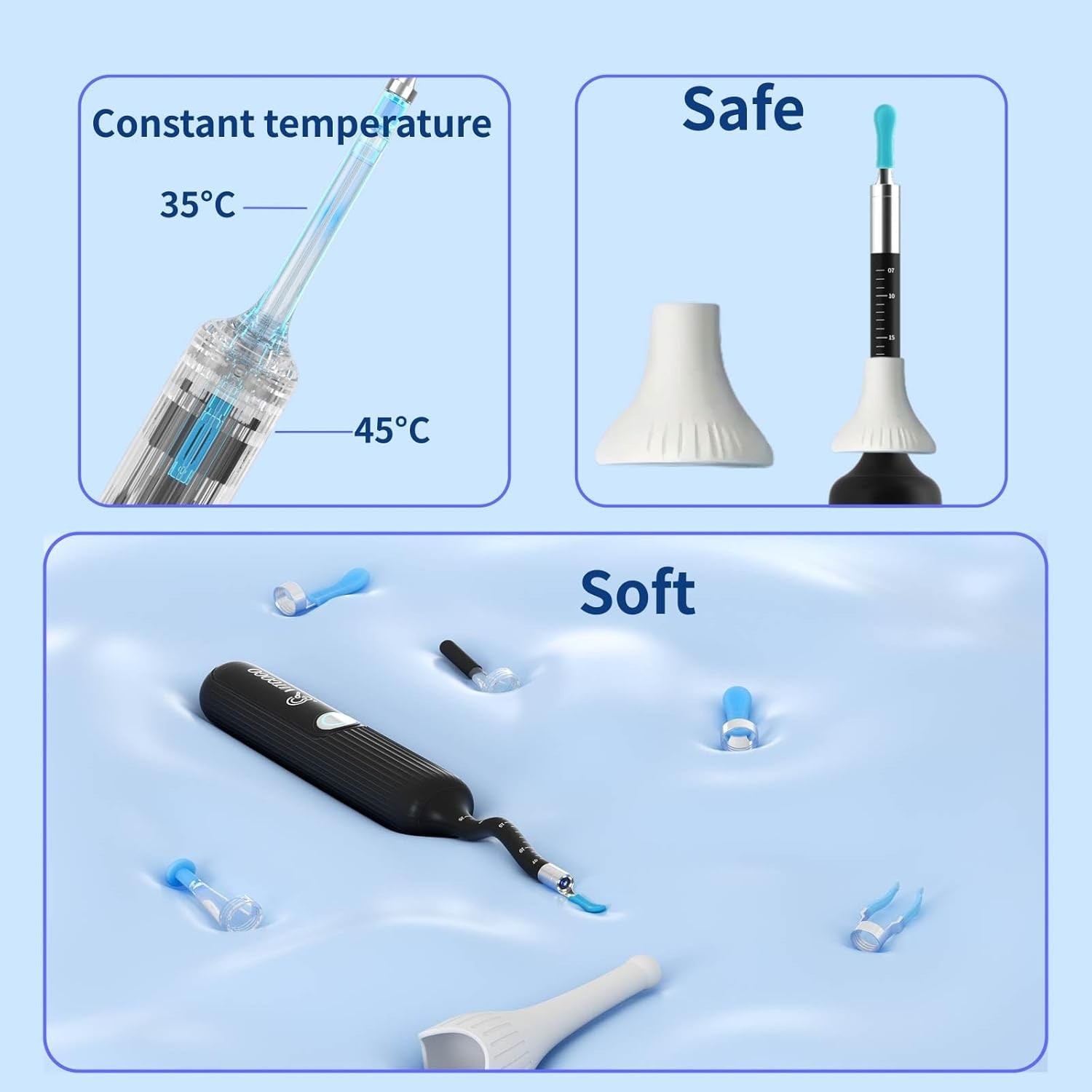 All-in-One Ear Wax Cleaner – 1080P Camera, 3 Tools & Case – for All Ages 1080P