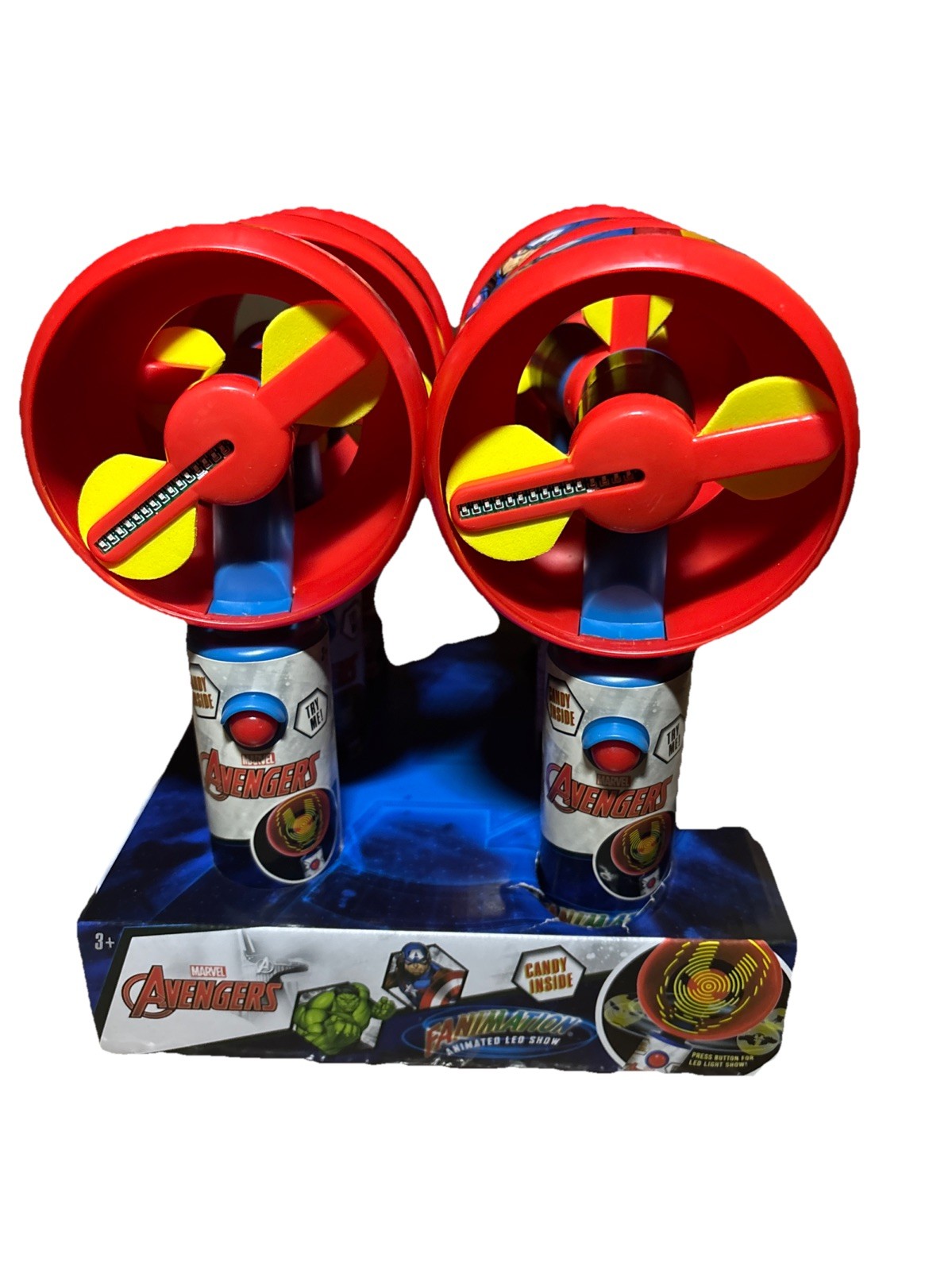 6Pk Marvel Avengers Fanimation Animated LED Show w/Candy Inside