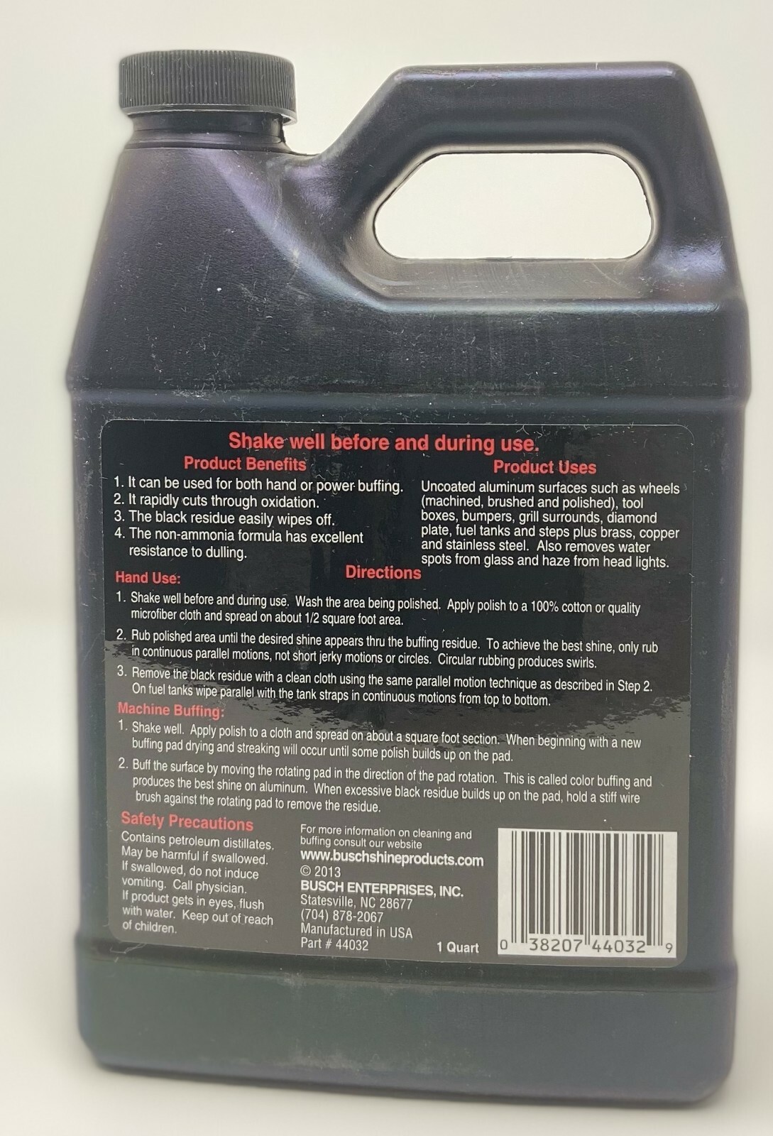 BUSCH ALUMINUM POLISH & METAL POLISH SUPER SHINE, 32 oz