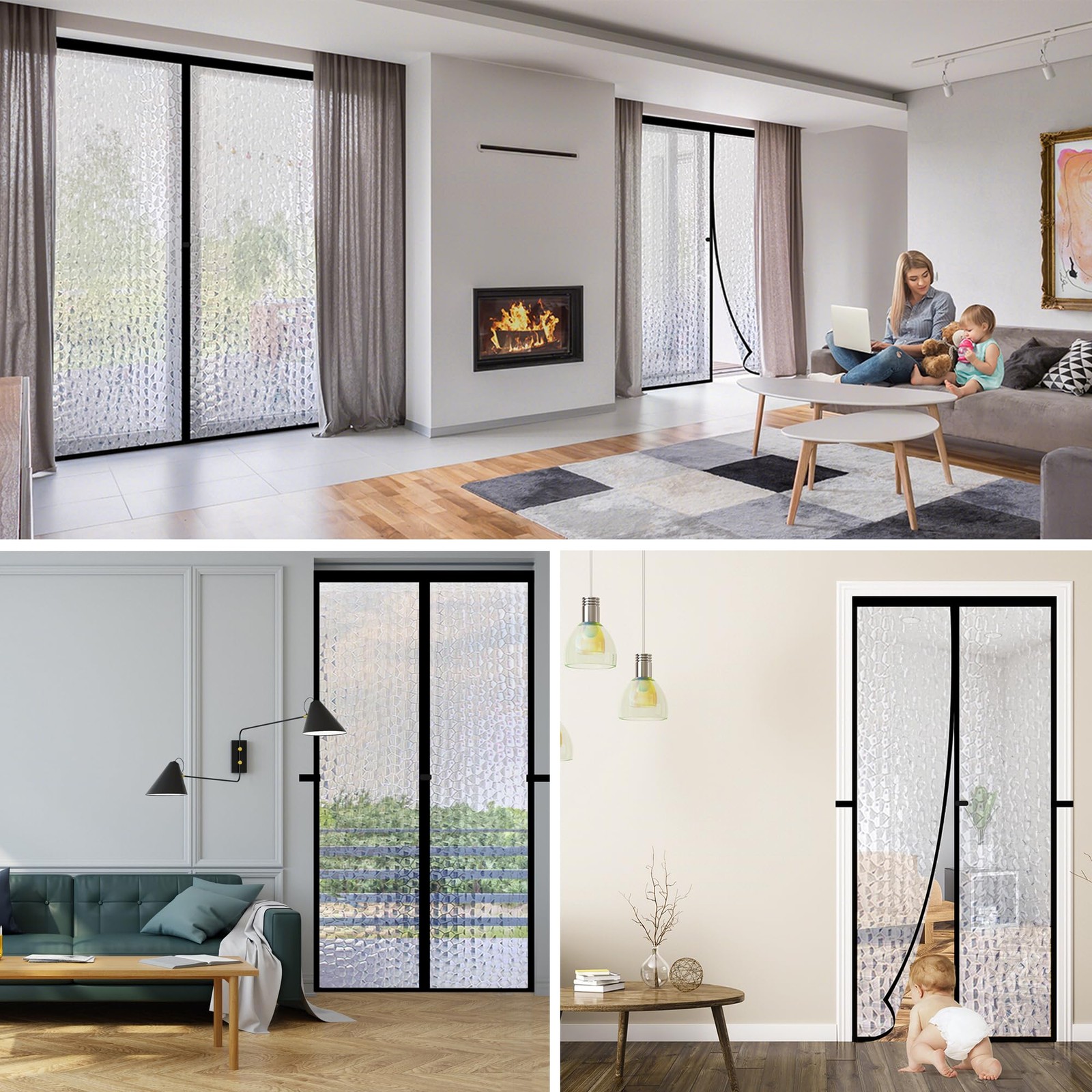 Magnetic Thermal Insulated Door Curtain,Waterproof EVA Door Cover,Fit Doors S...