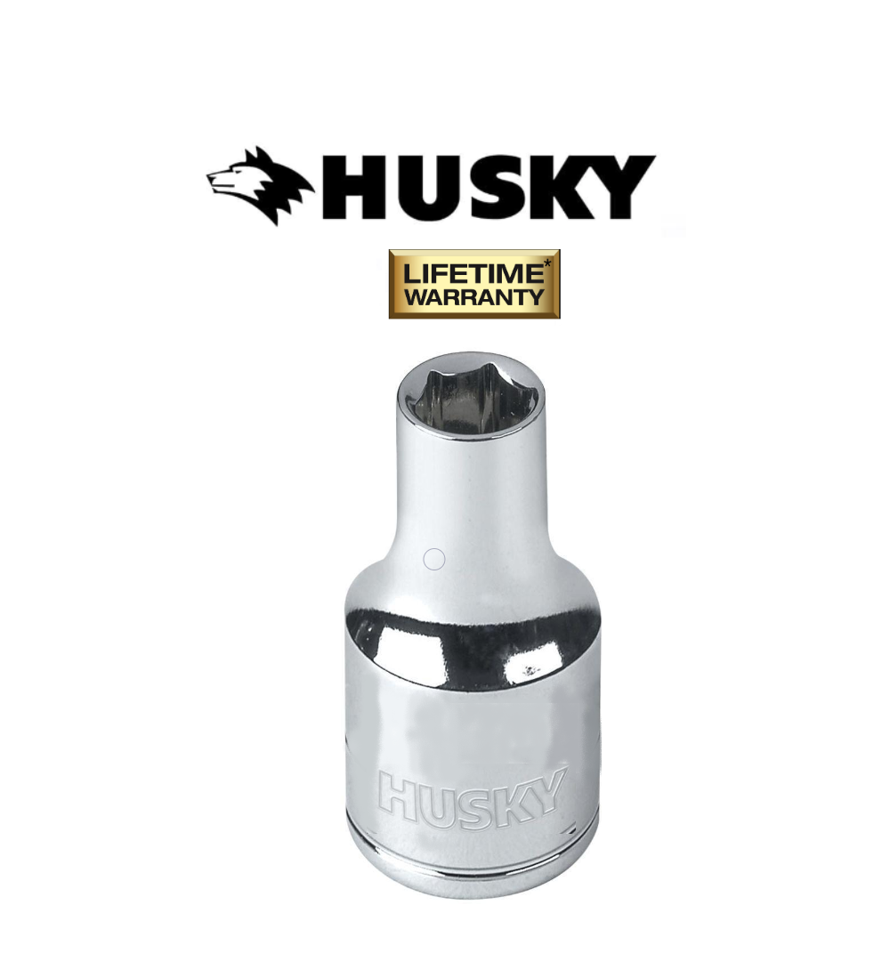 New Husky Socket 1/4", 3/8" or 1/2" Drive 6/12 Pt Shallow / Deep SAE mm Any Size