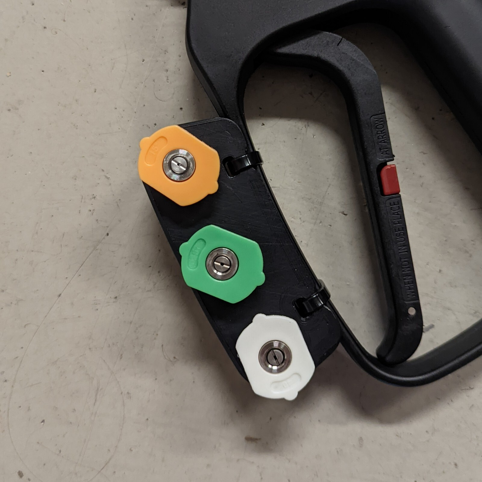 Nozzle Holder for Pressure Washer Short Gun / Wand (Tips Shown Not Included)