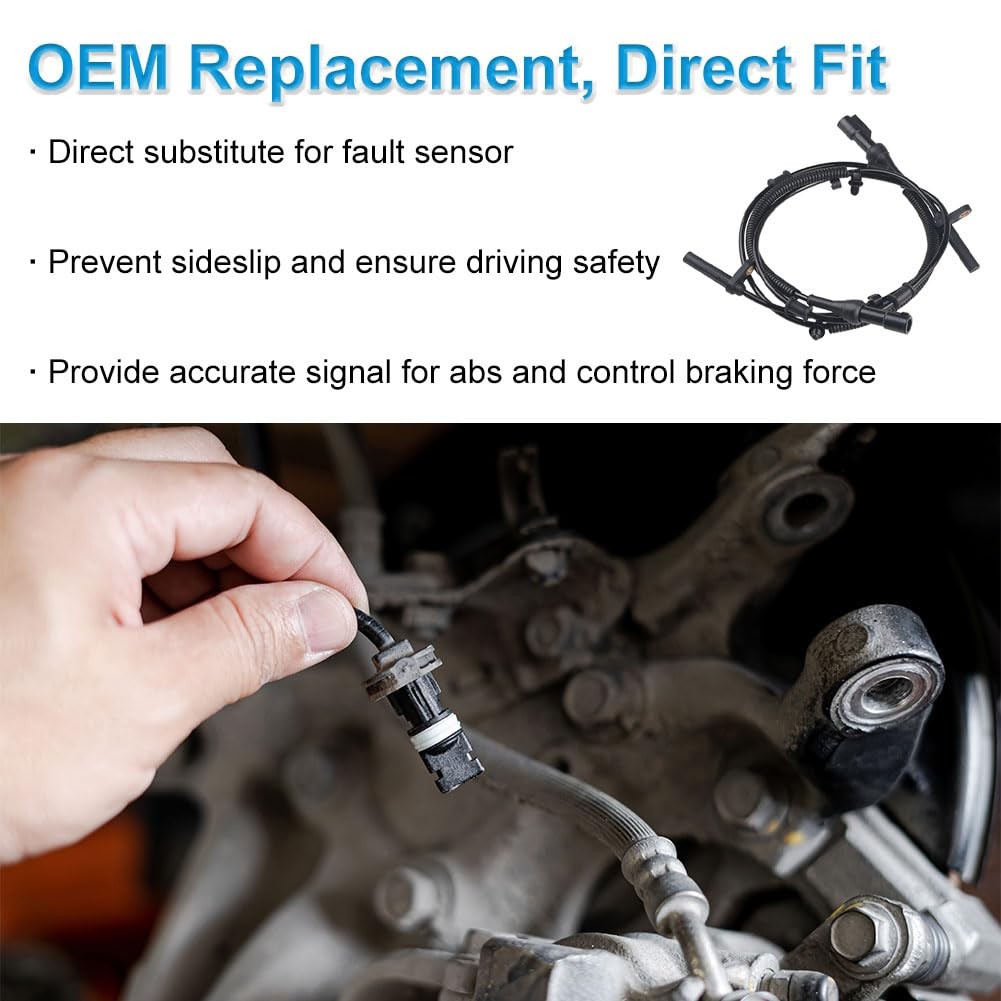 Compatible with 1 Pair Front Left & Right ABS Wheel Speed Sensor Ford F150 20...