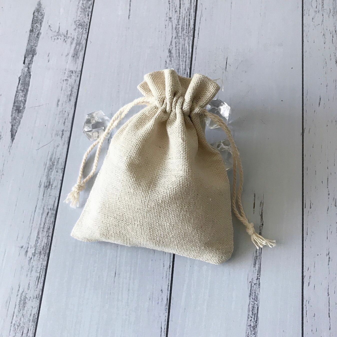 500 Cotton Linen Pouch Bag Handmade Jewelry Product Packing Packaging Bag 8x10cm