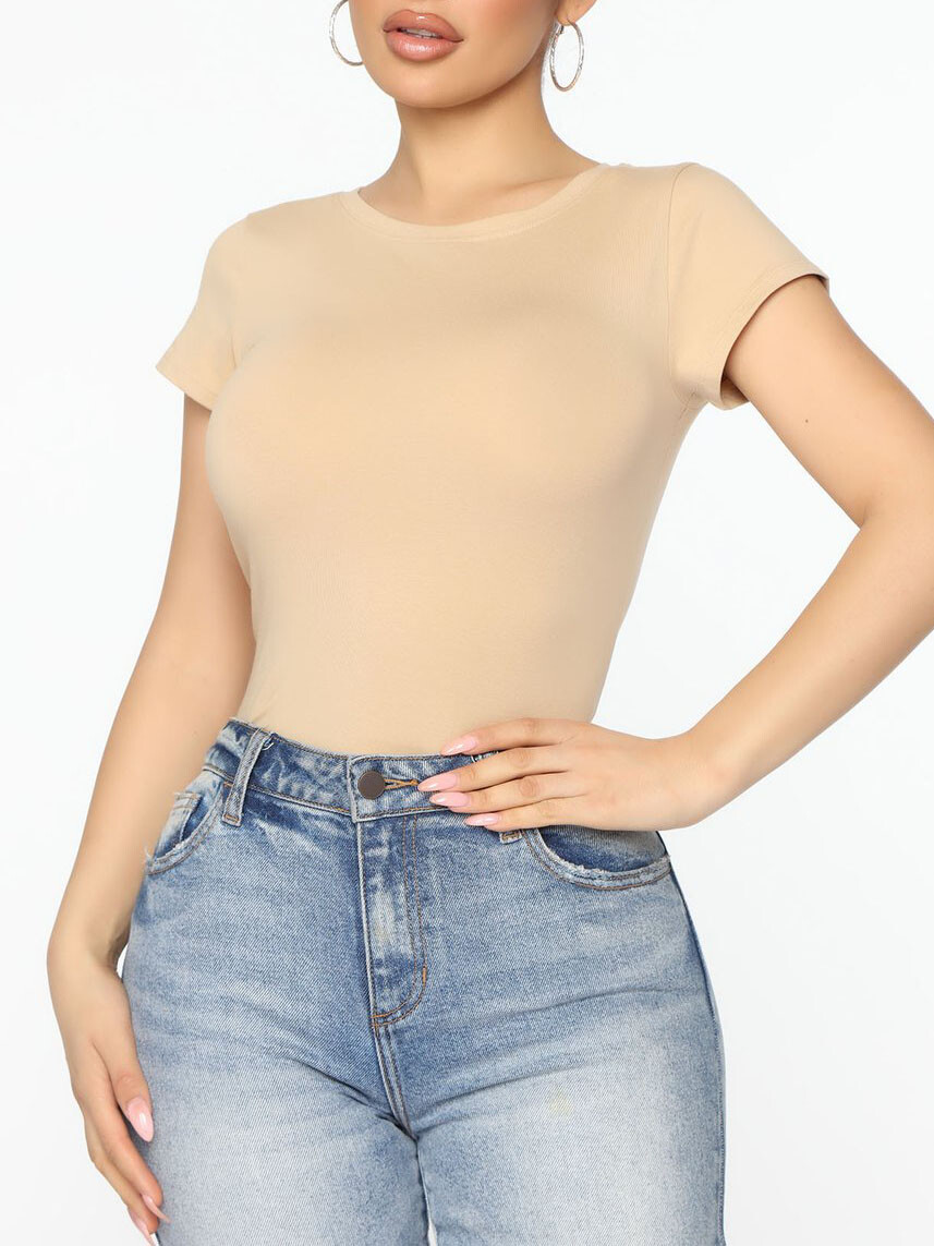 Women's Premium Cotton Basic T-Shirt Crew Neck Short Sleeve Plain Solids Fitted