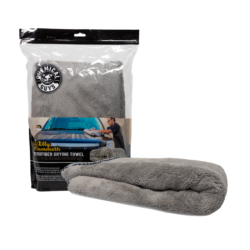 Chemical Guys MIC1995 - Woolly Mammoth Microfiber Dryer Towel, 25" x 36" (Gray)