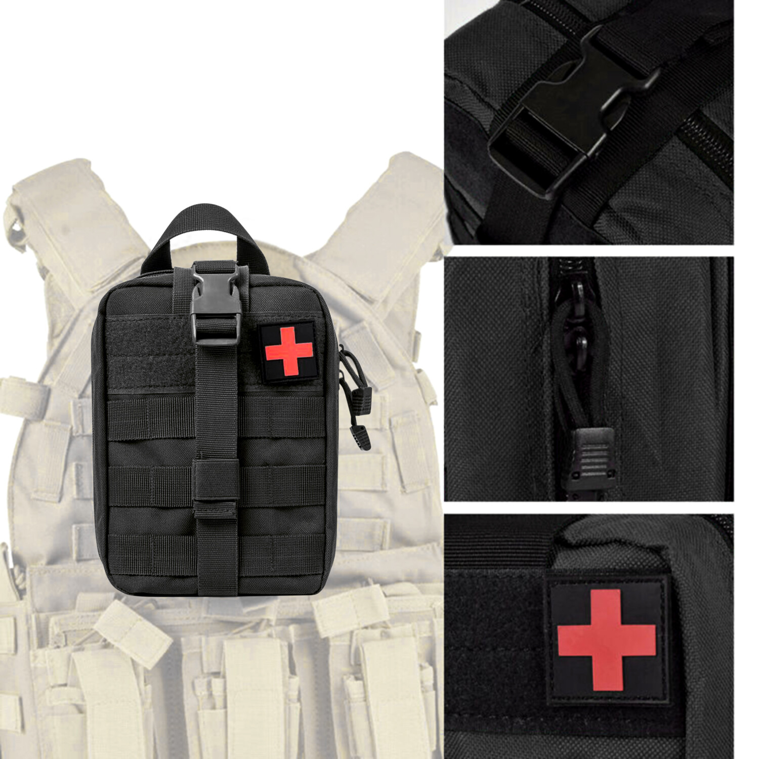 Tactical MOLLE Rip Away EMT Medical First Aid IFAK Medical Pouch Utility Bag