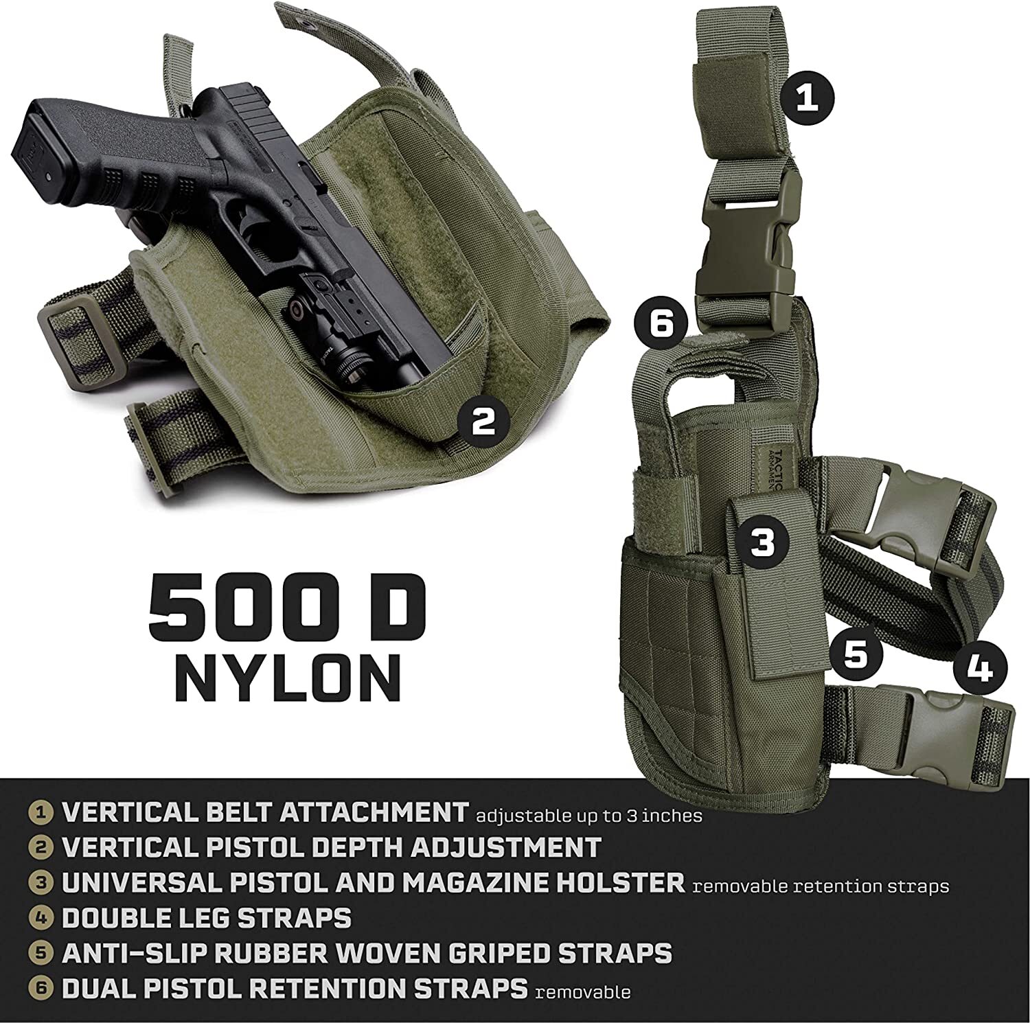 US Tactical Drop Leg Holster Adjustable Right Hand Thigh Pistol Gun Holster