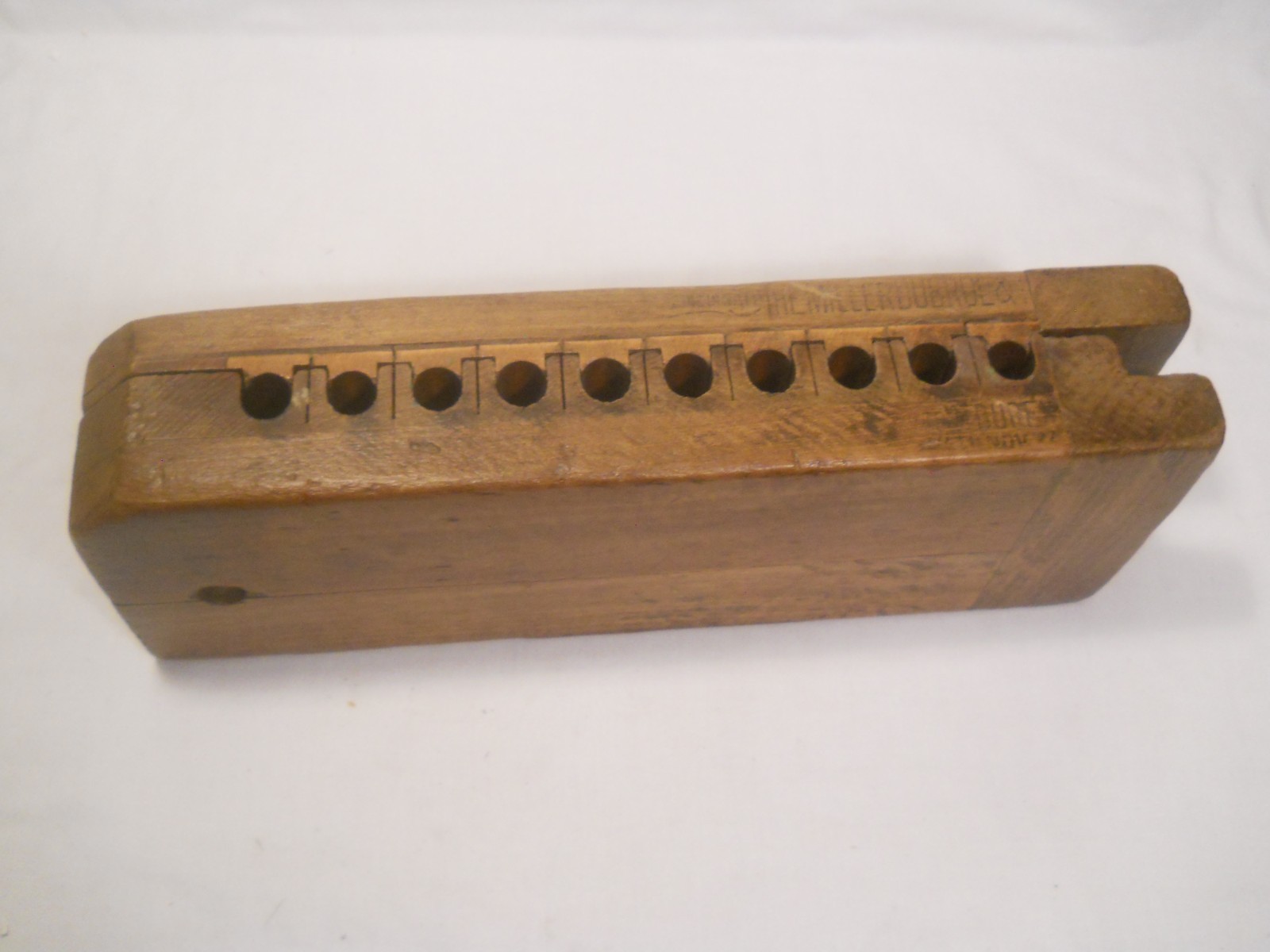 Vintage The Miller Dubrul & Peters Mfg. Co. Wood 10 Cigar Mold Press Tobacco