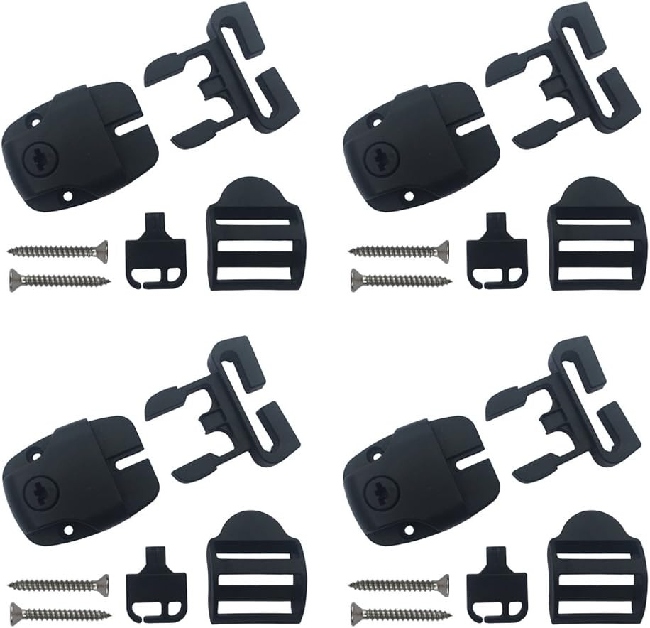 4 Set Spa Hot Tub Cover Latch Repair Kit with Keys Clips & Hardware