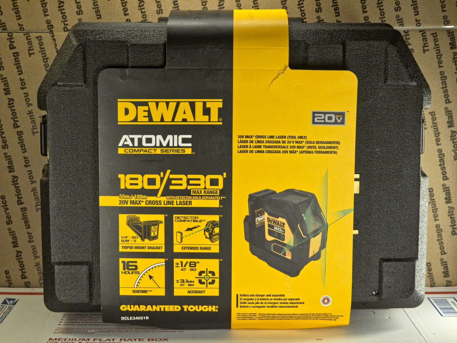 DeWalt DCLE34021B 20V Max Cordless Green Cross Line Laser (Tool Only) (New)