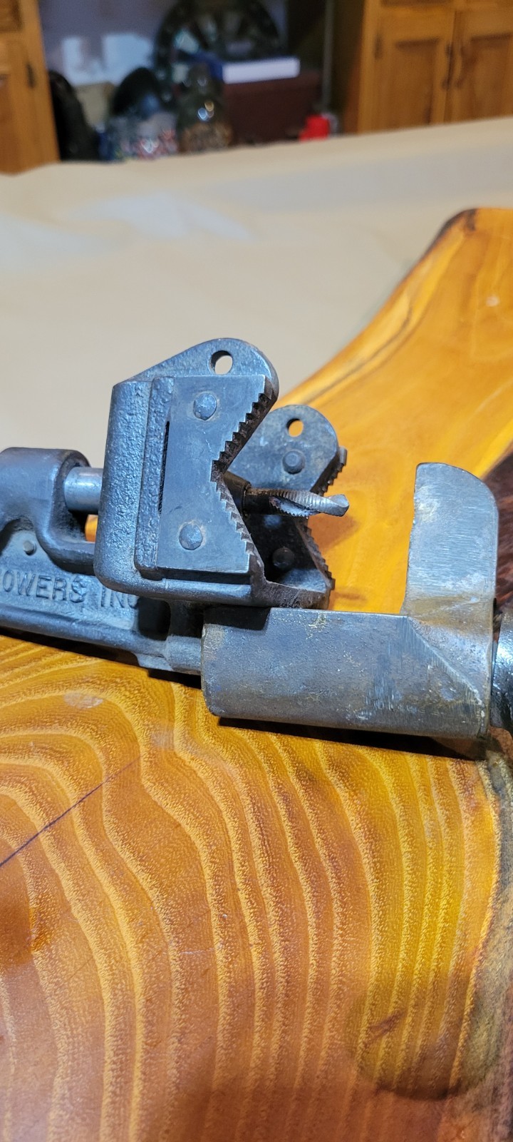 Ultra Rare Antique White Showers Inc Hand Crank Hot Tapping Tool Detroit,MI